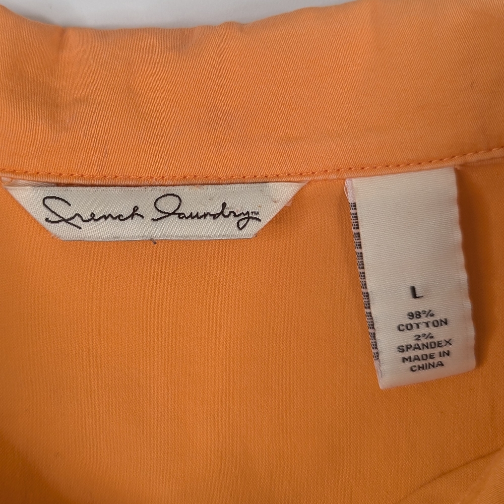 Vintage French Laundry Jacket Orange Denim Style Women's‎ L - Picture 3 of 10